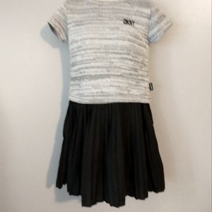 DKNY Grey and Black Girls Dress Size 5